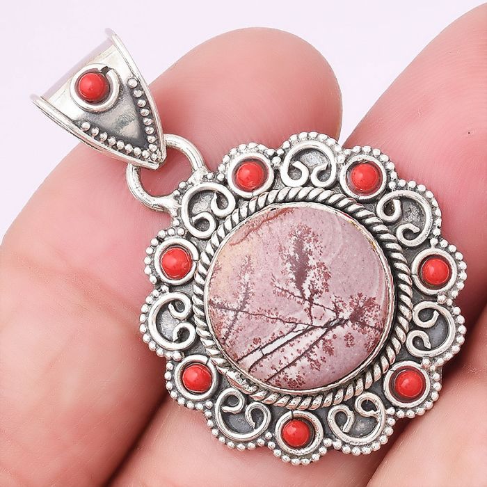 Natural Sonora Dendritic and Coral Pendant SDP75007 P-1144, 13x13 mm