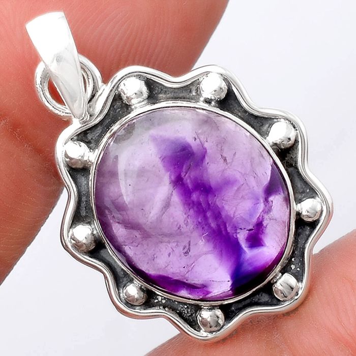 Super 23 Amethyst Mineral From Auralite 23 Pendant SDP79553 P-1480, 14x16 mm