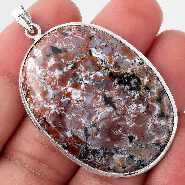 Natural Blood Stone - India Pendant SDP90404 P-1001, 29x40 mm