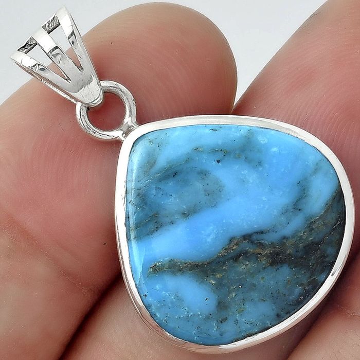 Natural Turquoise Morenci Mine Pendant SDP99746 P-1002, 19x19 mm