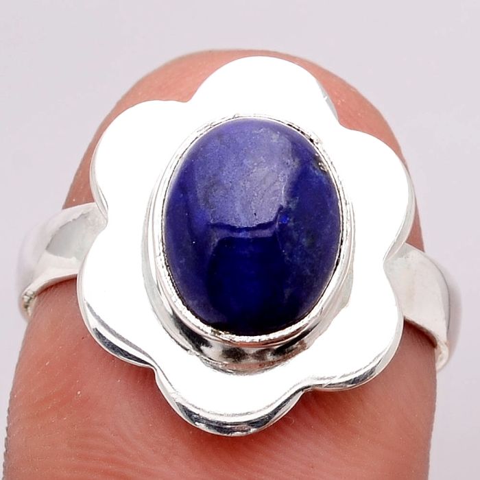 Natural Lapis - Afghanistan Ring size-7.5 SDR100180 R-1087, 8x10 mm