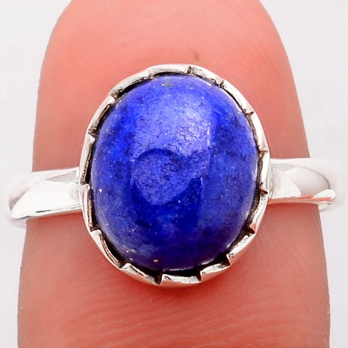 Natural Lapis - Afghanistan Ring size-8.5 SDR102314 R-1227, 10x12 mm