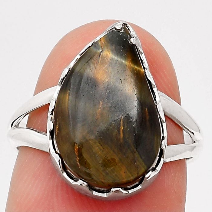 Natural Pietersite - Namibia Ring size-6 SDR111313 R-1210, 10x16 mm