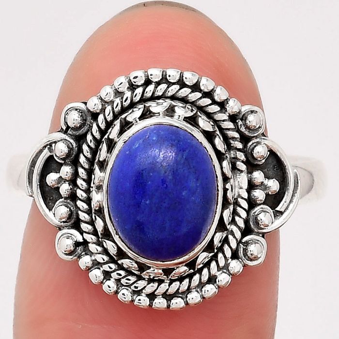 Natural Lapis - Afghanistan Ring size-9 SDR111818 R-1416, 7x9 mm