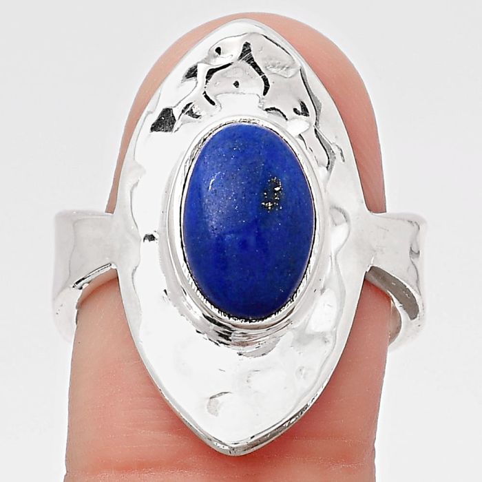 Natural Lapis - Afghanistan Ring size-7.5 SDR114960 R-1376, 8x11 mm