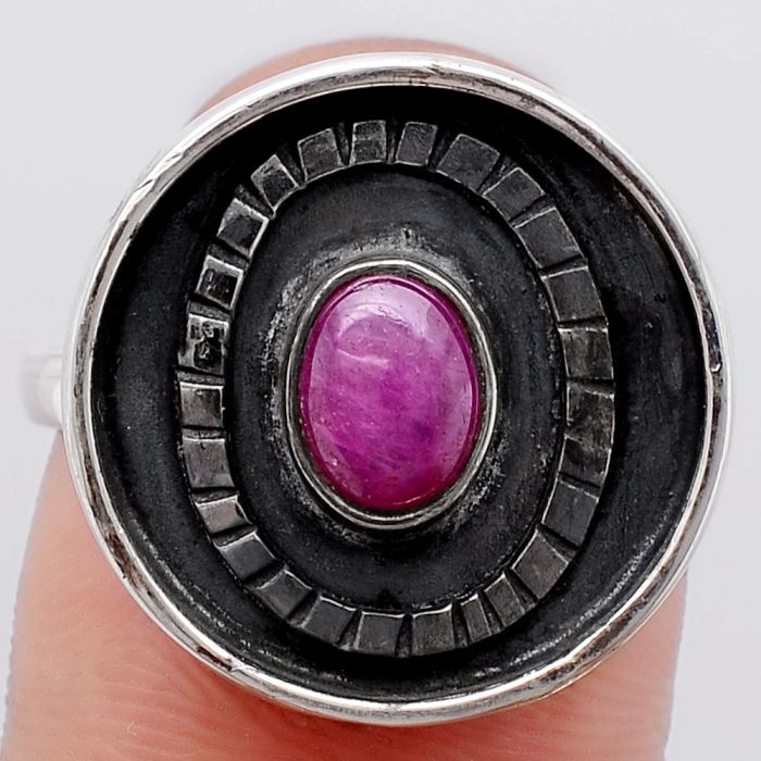 Natural Genuine Ruby Ring size-8 SDR116934 R-1080, 5x7 mm