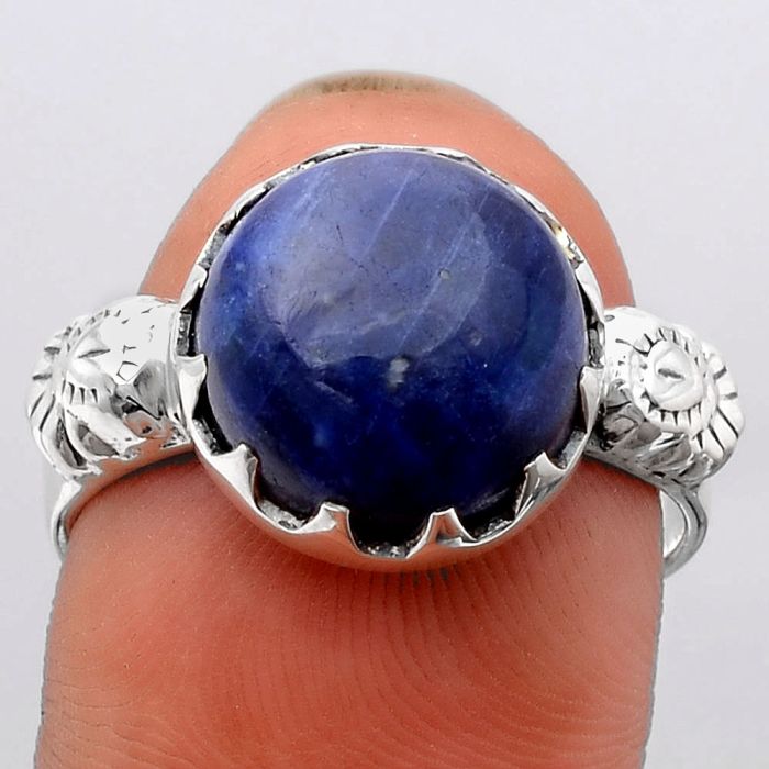 Natural Sodalite Ring size-9 SDR119594 R-1210, 12x12 mm