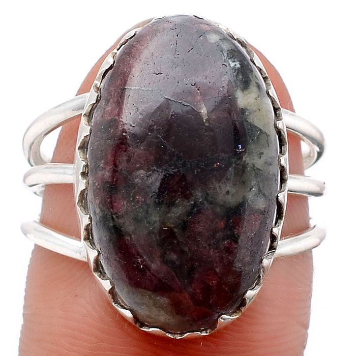 Natural Russian Eudialyte Ring size-7.5 SDR120496 R-1210, 13x20 mm