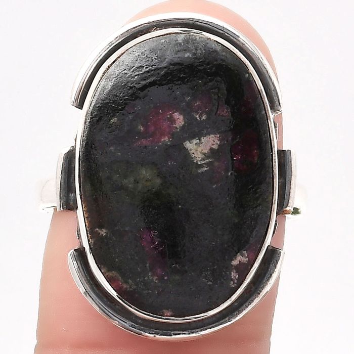 Natural Russian Eudialyte Ring size-7 SDR121609 R-1211, 14x20 mm