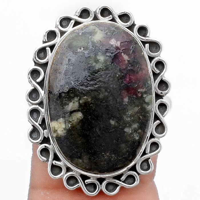 Natural Russian Eudialyte Ring size-9.5 SDR121841 R-1164, 15x22 mm