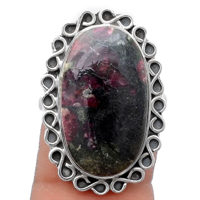 Natural Russian Eudialyte Ring size-9 SDR121855 R-1164, 13x23 mm