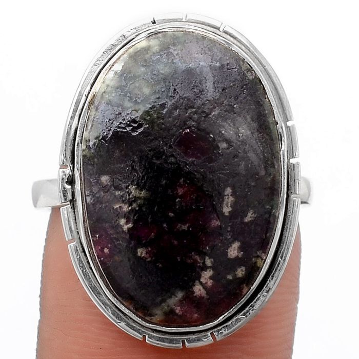 Natural Russian Eudialyte Ring size-8 SDR121900 R-1011, 14x20 mm