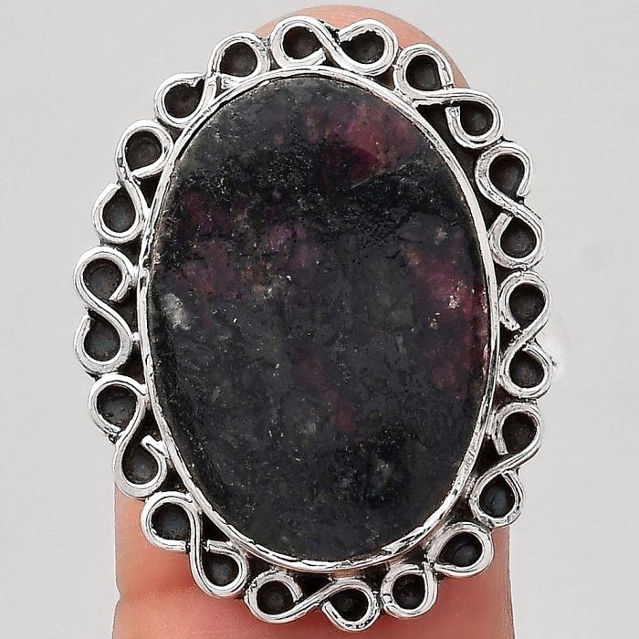 Natural Russian Eudialyte Ring size-9 SDR122217 R-1164, 15x21 mm