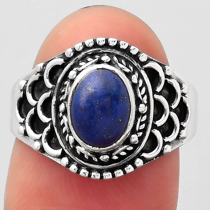 Natural Lapis - Afghanistan Ring size-7.5 SDR122442 R-1708, 6x8 mm