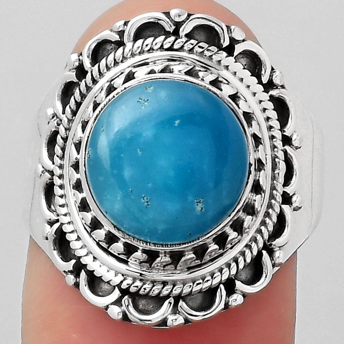 Natural Smithsonite Ring size-8 SDR123392 R-1256, 10x10 mm