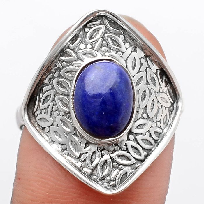 Natural Lapis - Afghanistan Ring size-9 SDR125216 R-1373, 7x9 mm