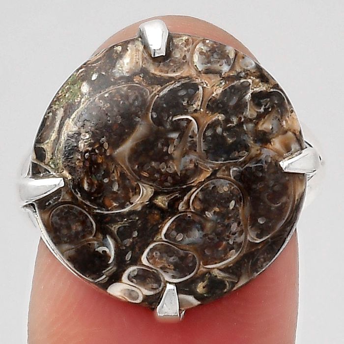 Natural Turtella Jasper - USA Ring size-7.5 SDR126204 R-1305, 17x17 mm