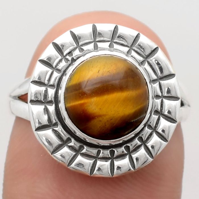 Natural Tiger Eye - Africa Ring size-7 SDR134420 R-1564, 9x9 mm