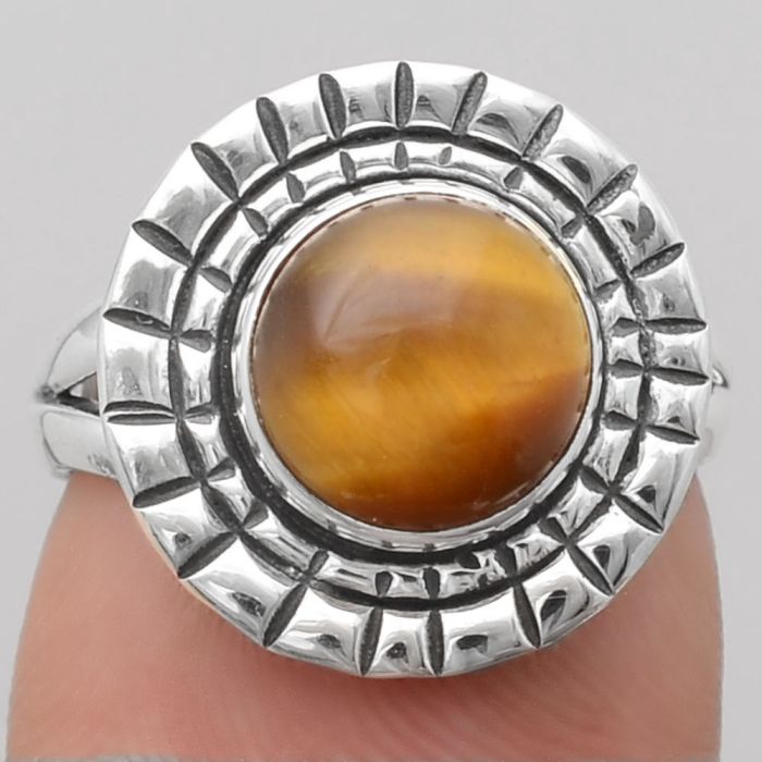 Natural Tiger Eye - Africa Ring size-6 SDR134426 R-1564, 9x9 mm