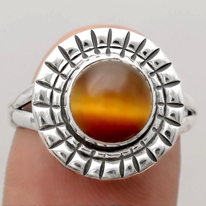 Natural Tiger Eye - Africa Ring size-8.5 SDR134441 R-1564, 9x9 mm