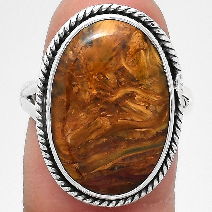 Natural Pietersite - Namibia Ring size-7.5 SDR134654 R-1010, 13x20 mm