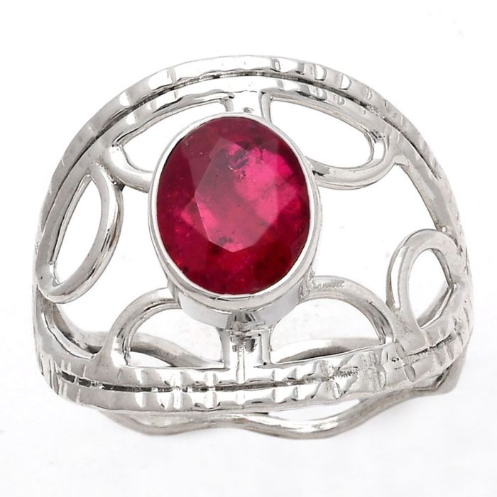 Lab Created Ruby Ring size-9.5 SDR134884 R-1133, 7x9 mm
