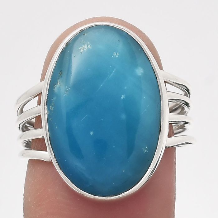 Natural Smithsonite Ring size-8 SDR135013 R-1324, 13x19 mm