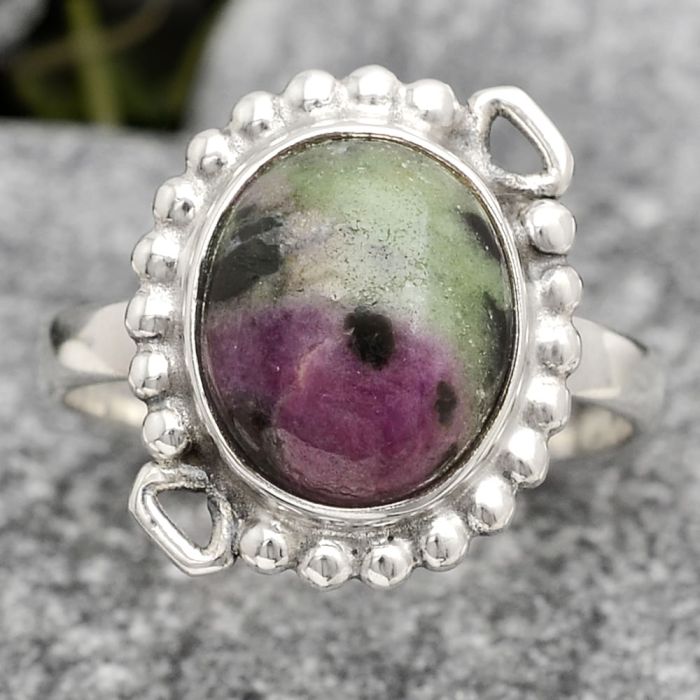 Natural Ruby Zoisite - Africa Ring size-8.5 SDR135492 R-1071, 10x12 mm