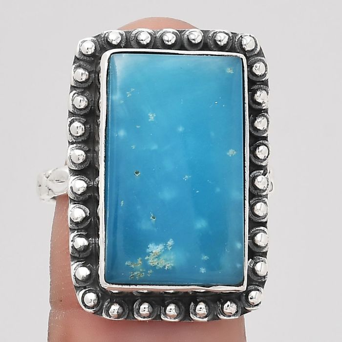 Natural Smithsonite Ring size-9 SDR136939 R-1124, 12x20 mm