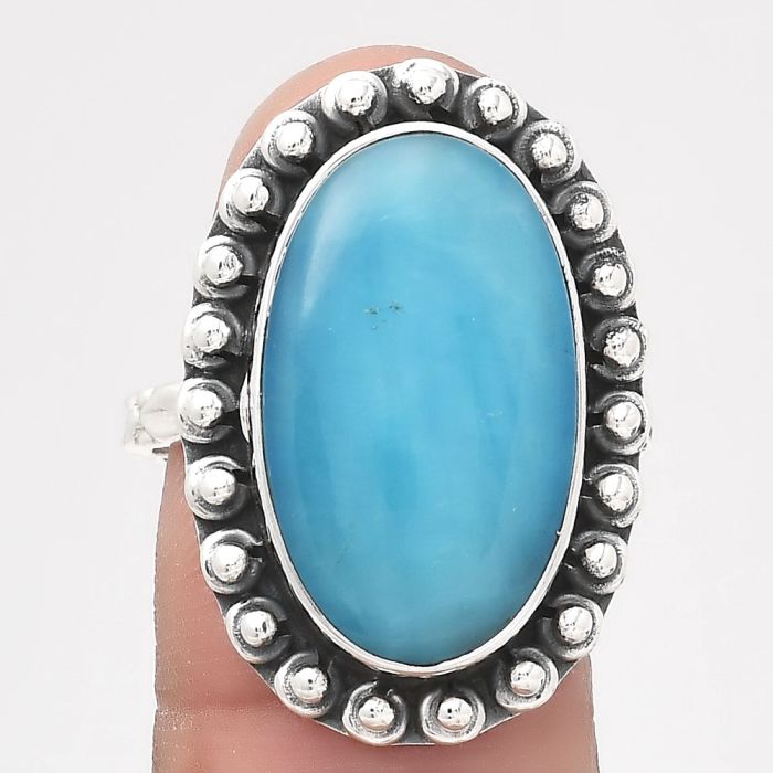 Natural Smithsonite Ring size-8.5 SDR136942 R-1124, 12x20 mm