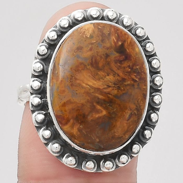 Natural Pietersite - Namibia Ring size-7 SDR136947 R-1124, 14x18 mm