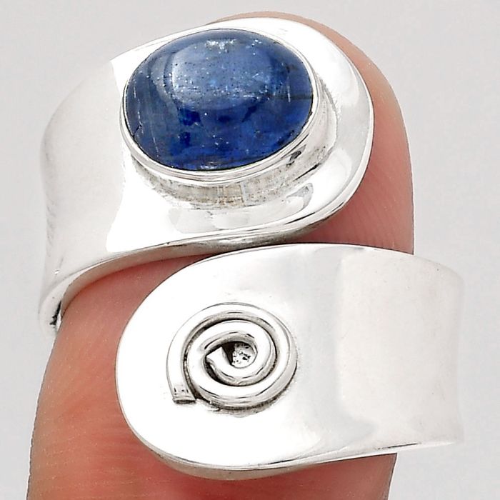 Adjustable - Blue Kyanite - Brazil Ring size-6.5 SDR138613 R-1374, 7x9 mm