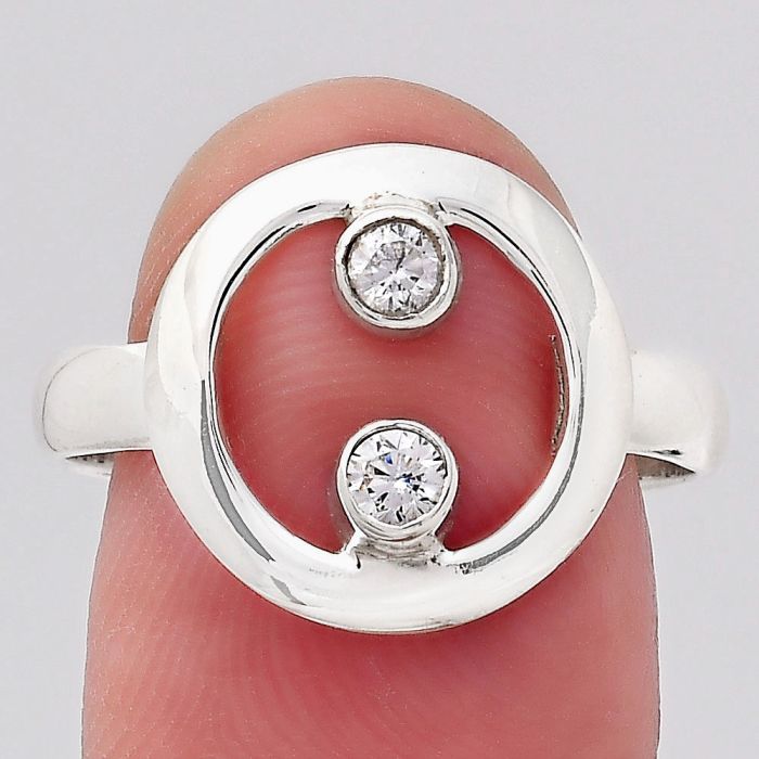 Cubic Zircon Ring size-9 SDR138779 R-1540, 3x3 mm