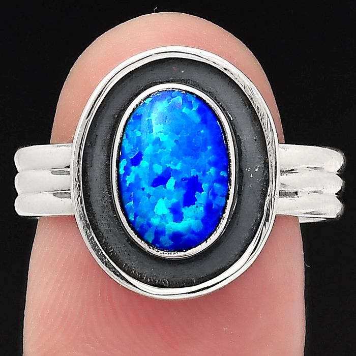 Fire Opal Ring size-8 SDR138875 R-1468, 7x10 mm