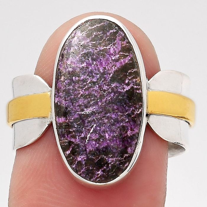Two Tone - Purpurite - South Africa Ring size-8 SDR139256 R-1519, 9x18 mm