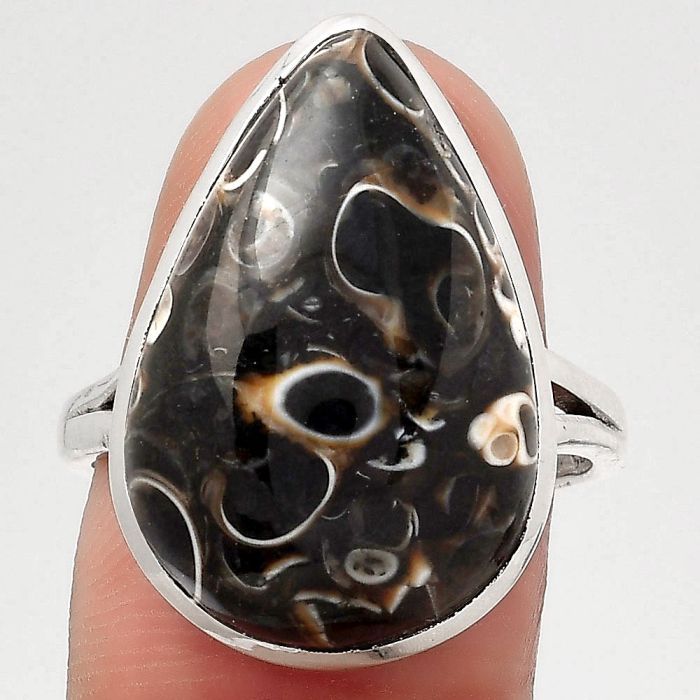 Natural Turtella Jasper - USA Ring size-8.5 SDR139762 R-1005, 15x22 mm
