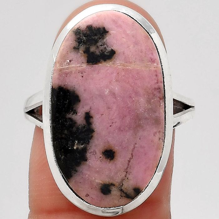 Natural Rhodonite Ring size-8 SDR140624 R-1005, 13x23 mm