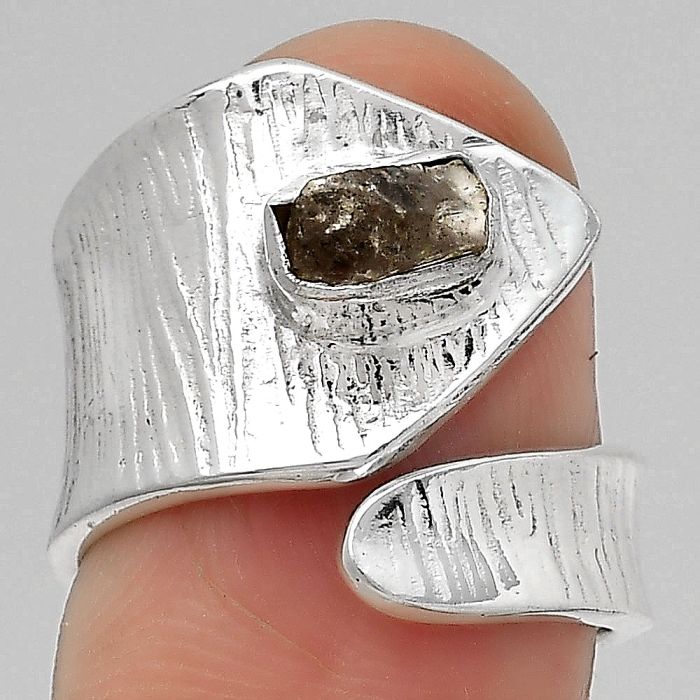 Adjustable - Herkimer Diamond - USA Ring size-6.5 SDR141339 R-1374, 4x6 mm