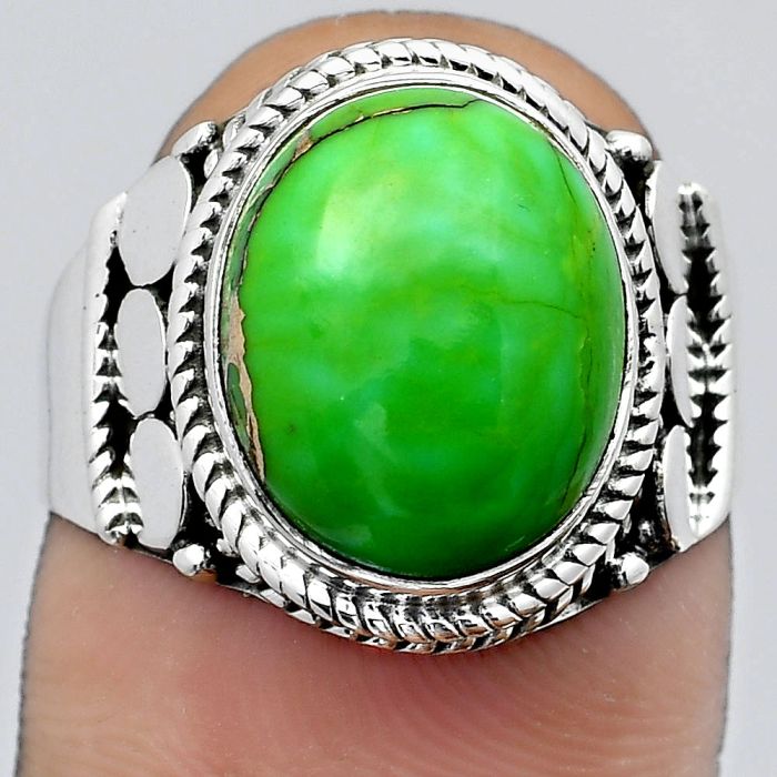 Copper Green Turquoise - Arizona Ring size-8 SDR142650 R-1579, 10x13 mm