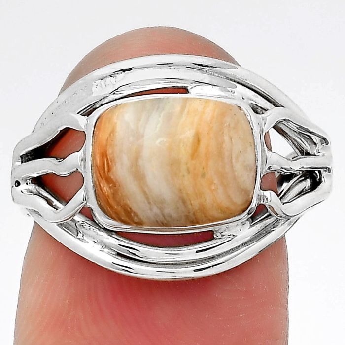 Natural Caramel Opal Ring size-7.5 SDR145491 R-1330, 8x10 mm