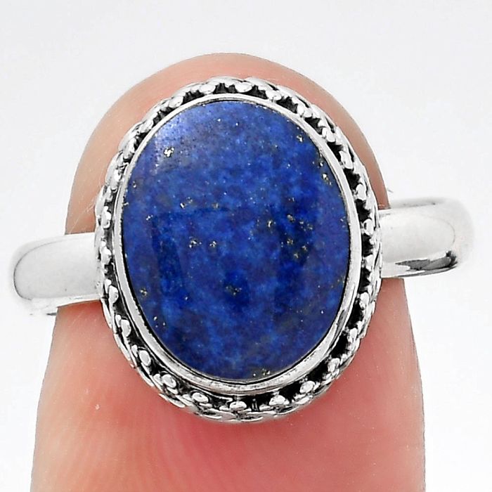 Natural Lapis - Afghanistan Ring size-8 SDR145611 R-1196, 10x12 mm