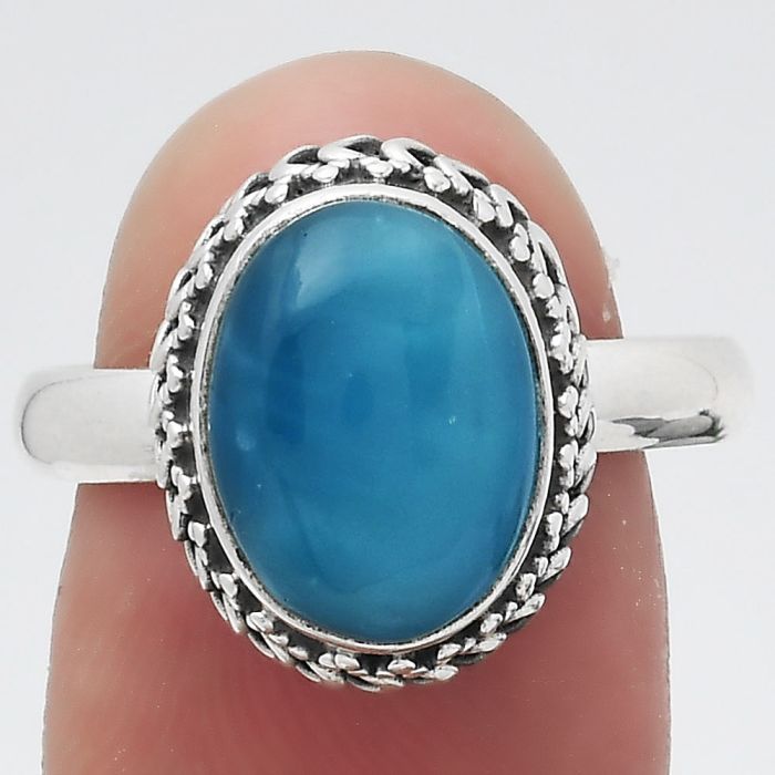 Natural Smithsonite Ring size-8 SDR145634 R-1196, 9x12 mm