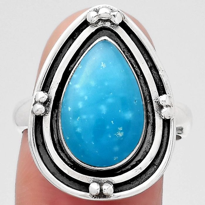 Natural Smithsonite Ring size-8.5 SDR147135 R-1391, 10x15 mm