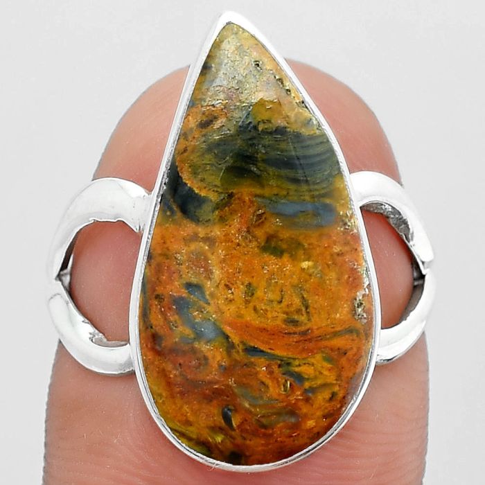 Natural Pietersite - Namibia Ring size-7 SDR148291 R-1002, 11x21 mm