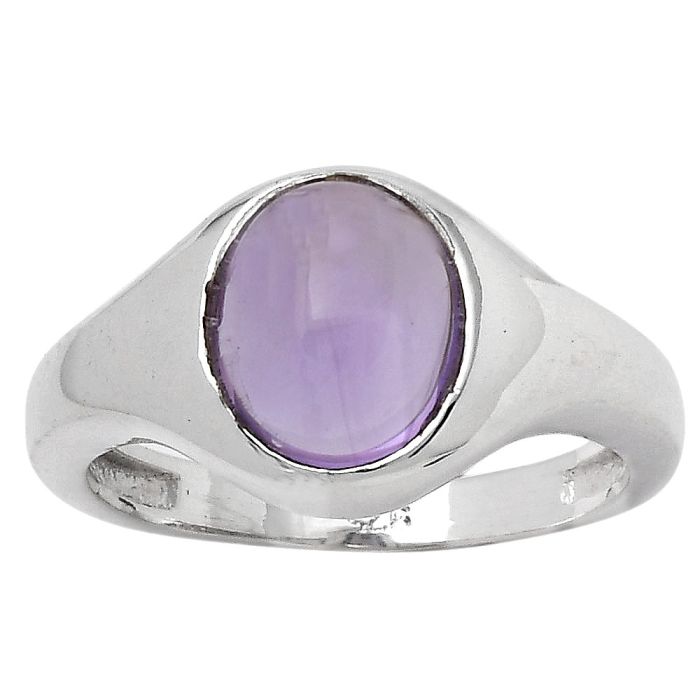 Natural Amethyst Cab - Brazil Ring size-8 SDR149192 R-1115, 8x10 mm