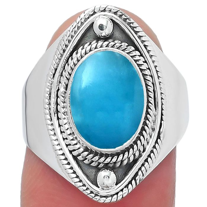 Natural Smithsonite Ring size-7.5 SDR149971 R-1258, 8x11 mm