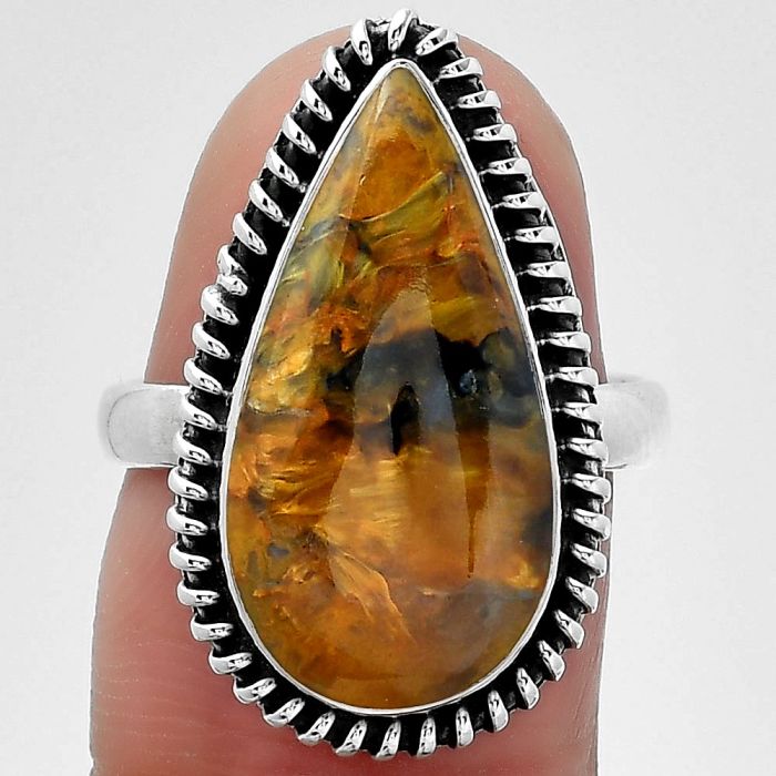 Natural Pietersite - Namibia Ring size-7 SDR151115 R-1279, 10x21 mm