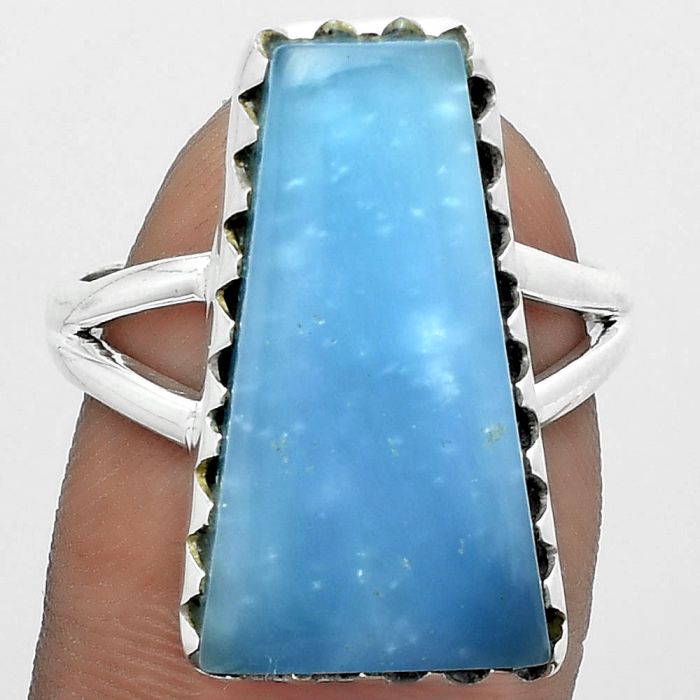 Natural Smithsonite Ring size-8 SDR151730 R-1210, 12x22 mm
