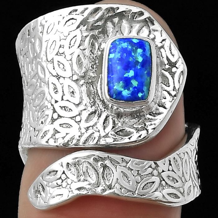 Adjustable - Fire Opal Ring size-6.5 SDR152363 R-1374, 5x7 mm