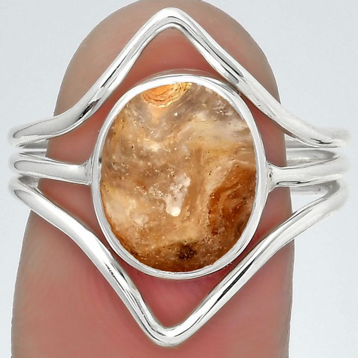 Natural Caramel Opal Ring size-9 SDR153332 R-1460, 10x12 mm